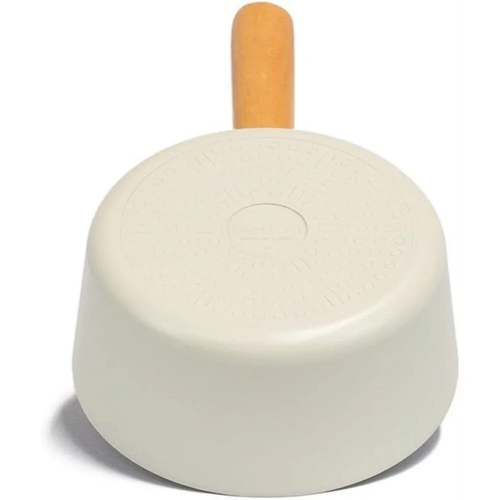 NEOFLAM FIKA Nonstick 1.7QT Sauce Pan with Glass Lid Wood Handle